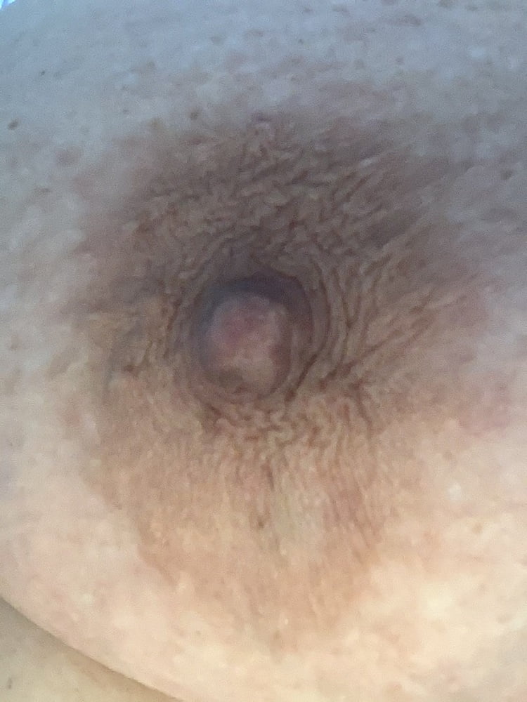 Anatomy of a big brown bbw nipple close up and natural #106931623