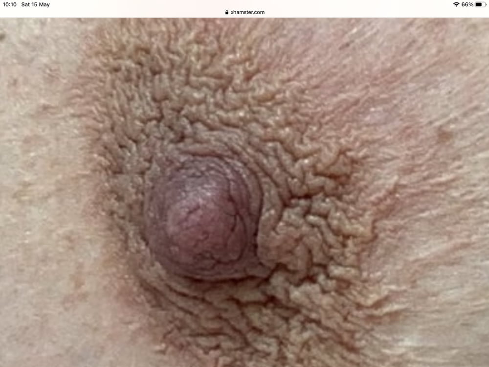 Anatomy of a big brown bbw nipple close up and natural #106931625