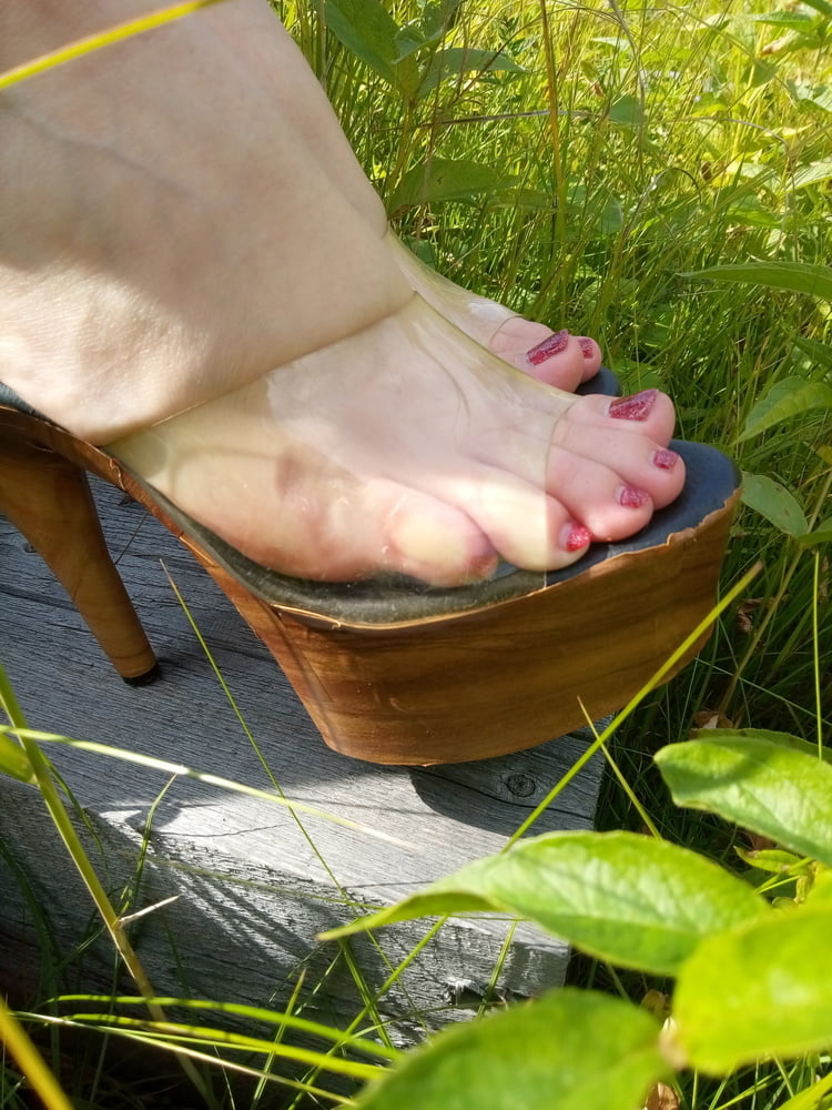 Lady L sexy wooden mules. #81447630