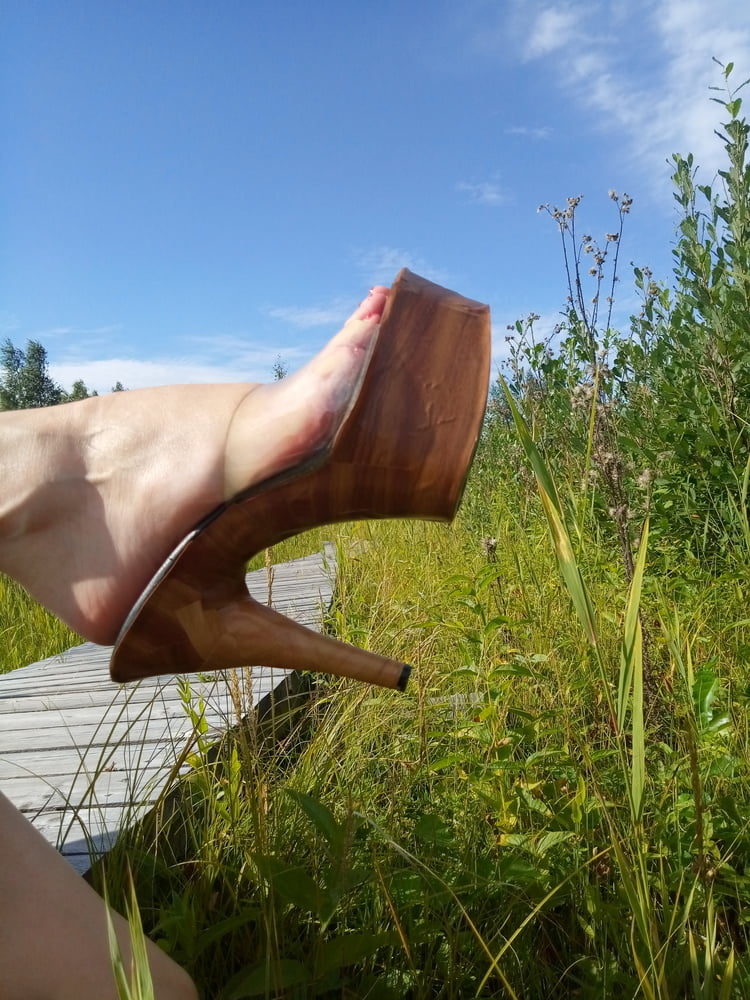 Lady L sexy wooden mules. #81447637