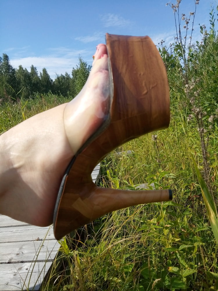 Lady L sexy wooden mules. #81447673