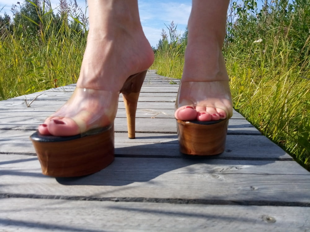 Lady L sexy wooden mules. #81447682