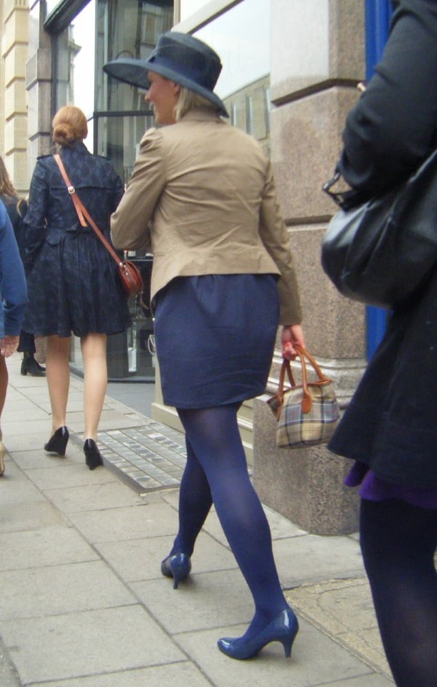 Street Pantyhose - Brit Chicks on the Street #95778029