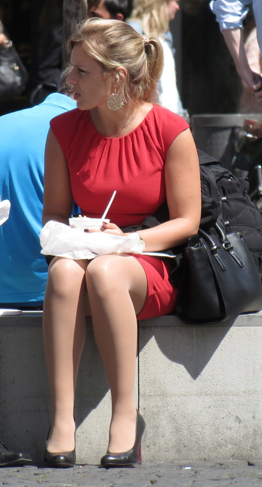Street Pantyhose - Clueless Euro Bitches on the Streets #97943846