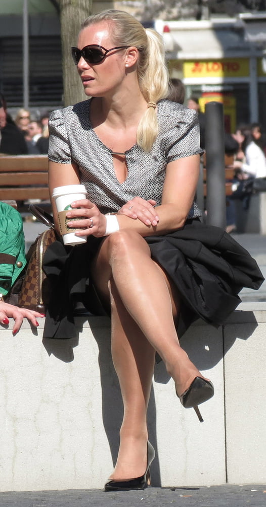 Street Pantyhose - Clueless Euro Bitches on the Streets #97943848