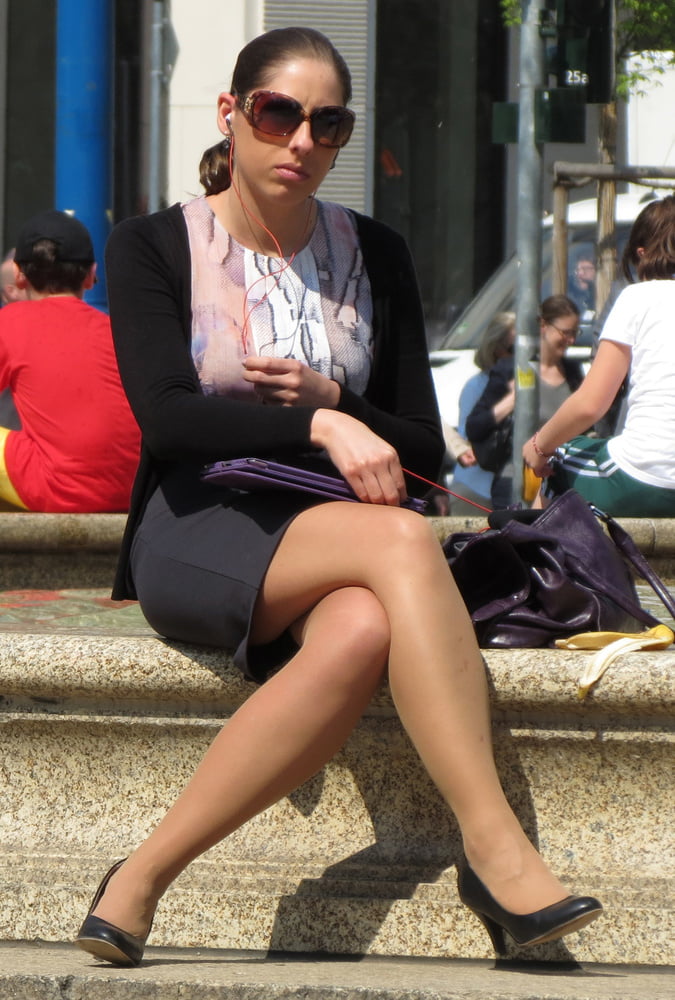Street Pantyhose - Clueless Euro Bitches on the Streets #97943858