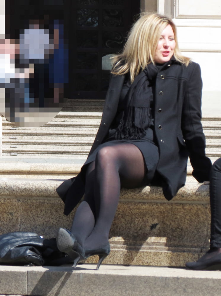 Street Pantyhose - Clueless Euro Bitches on the Streets #97943859