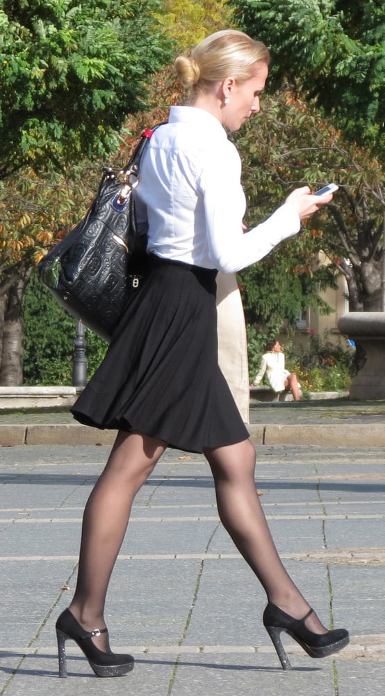 Street Pantyhose - Clueless Euro Bitches on the Streets #97943863