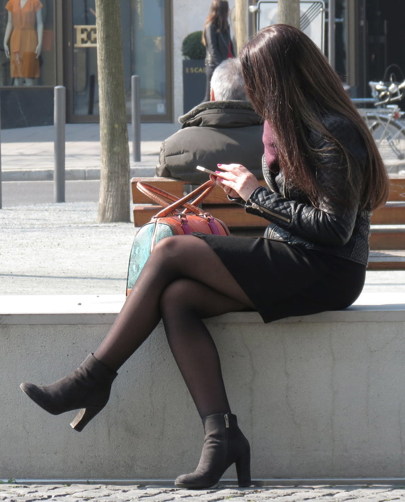 Street Pantyhose - Clueless Euro Bitches on the Streets #97943883