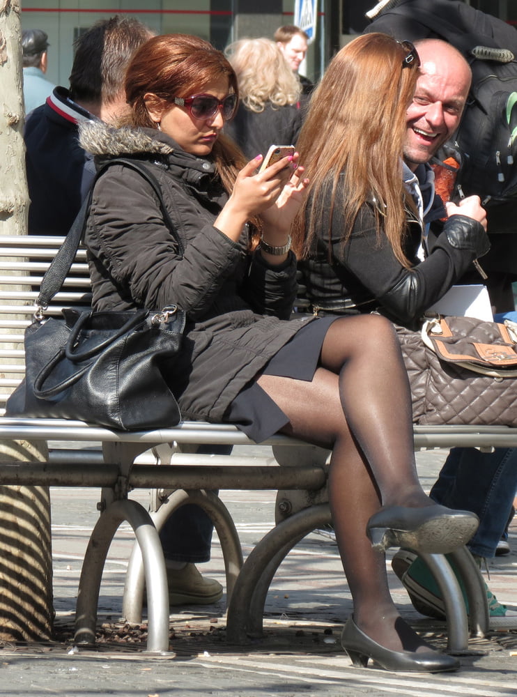 Street Pantyhose - Clueless Euro Bitches on the Streets #97943897
