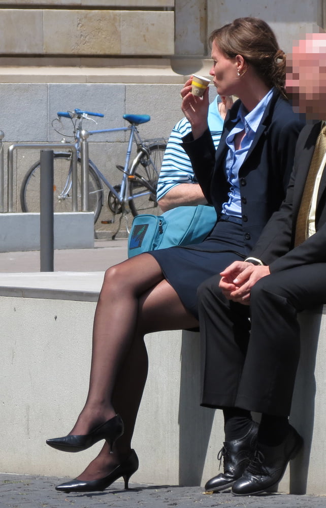 Street Pantyhose - Clueless Euro Bitches on the Streets #97943899