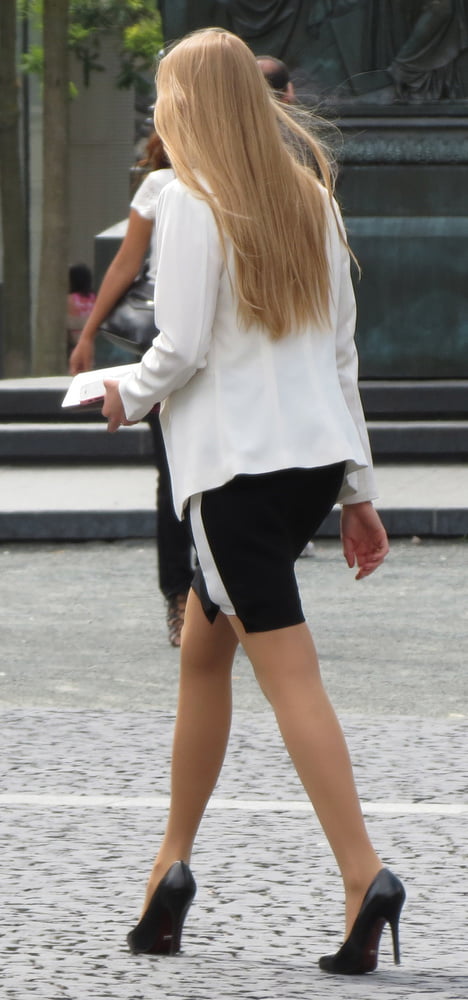 Street Pantyhose - Clueless Euro Bitches on the Streets #97943921