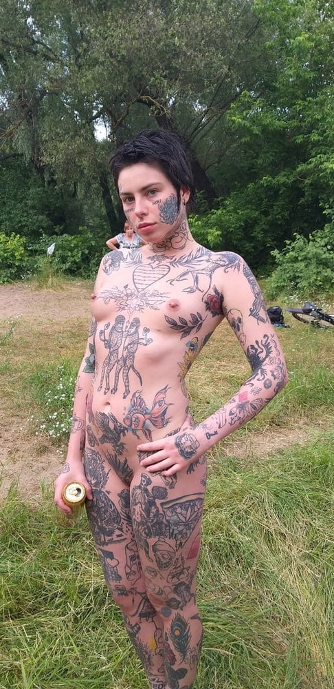russian tattooed slut on the beach #91458671