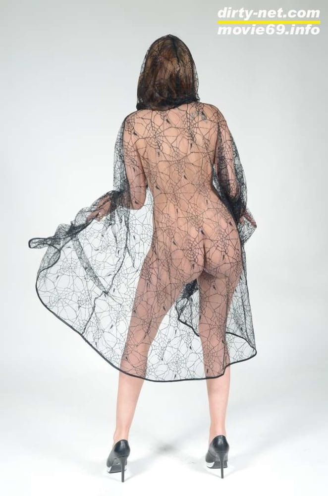 Milf lea blow waering a see-through cape and high heels
 #106792985