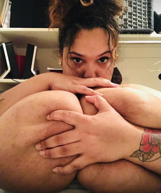 Monster Tits On Chubby Ebony Babe October #96885547