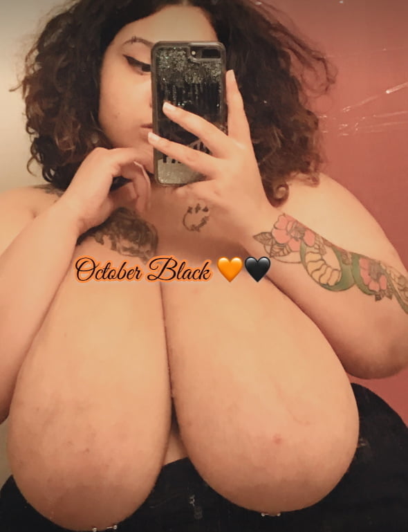Monster Tits On Chubby Ebony Babe October #96885555