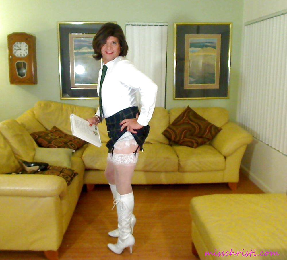 Miss Christi in various corsettes and school girl uniform #107051241