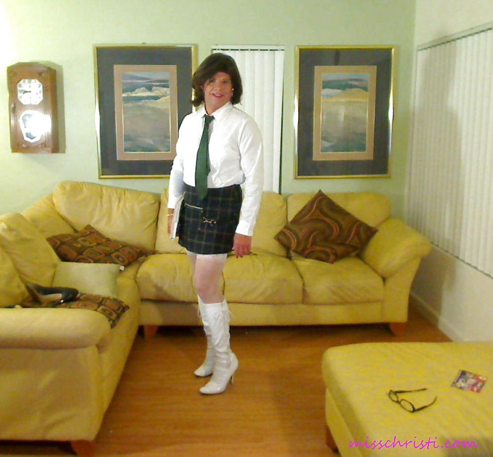 Miss Christi in various corsettes and school girl uniform #107051249