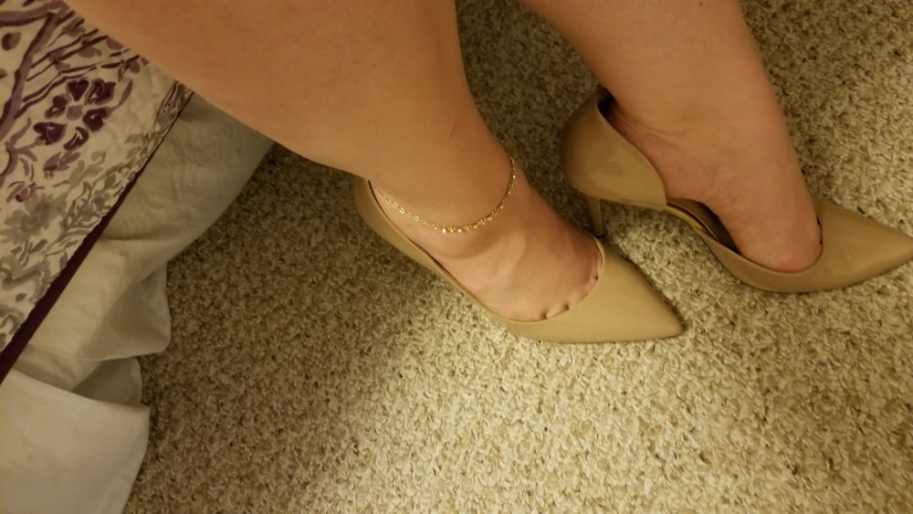 Playing in my shoe closet pretty feet heels flats milf  wife #107233331