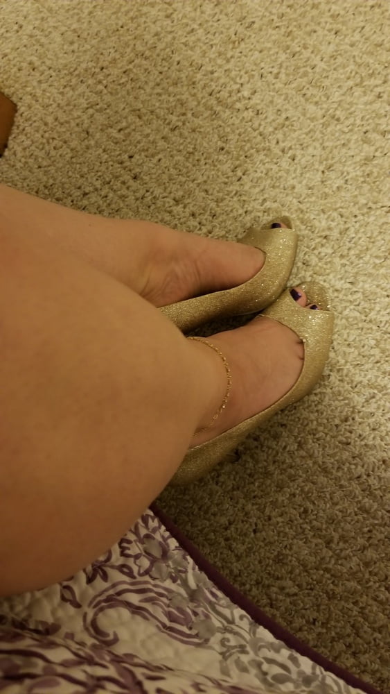 Playing in my shoe closet pretty feet heels flats milf  wife #107233336