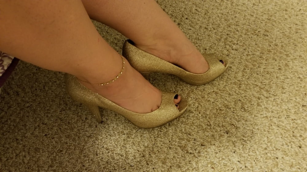 Playing in my shoe closet pretty feet heels flats milf  wife #107233339
