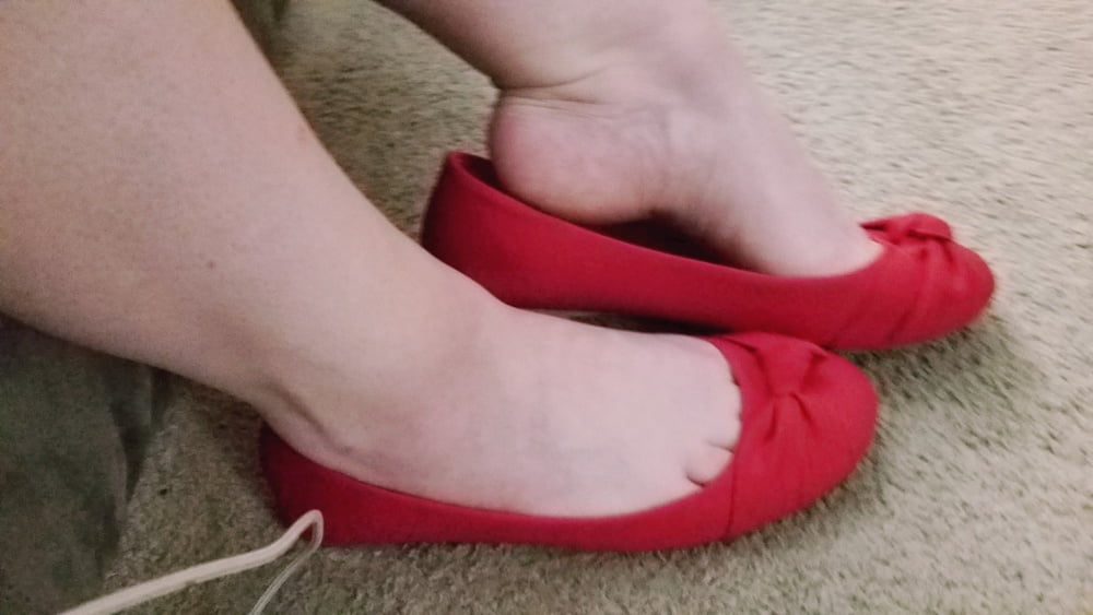 Playing in my shoe closet pretty feet heels flats milf  wife #107233348