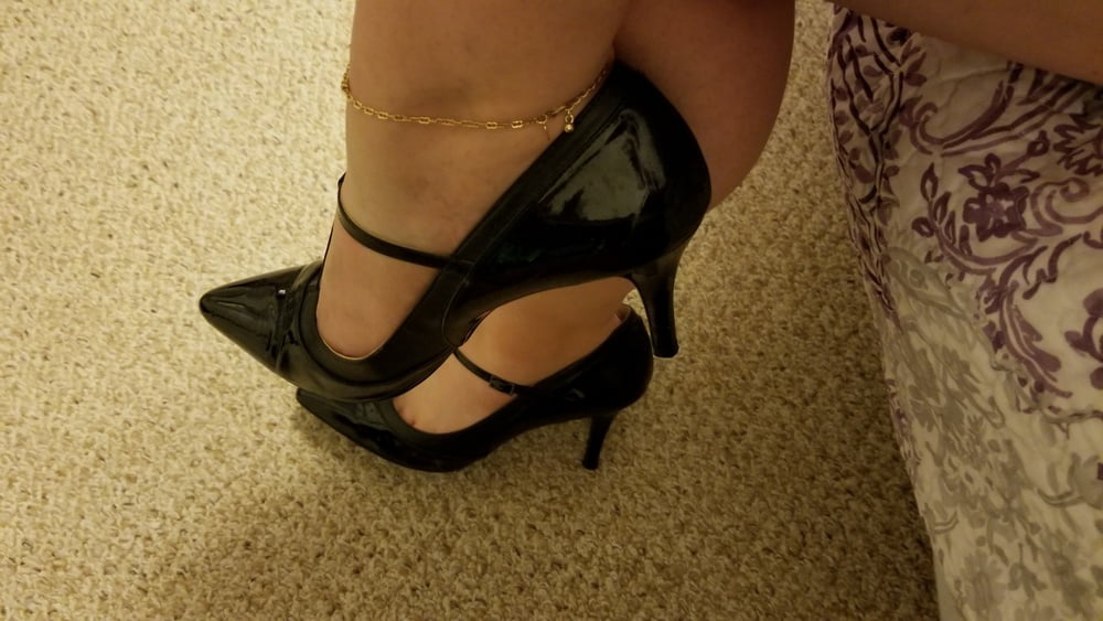 Playing in my shoe closet pretty feet heels flats milf  wife #107233362