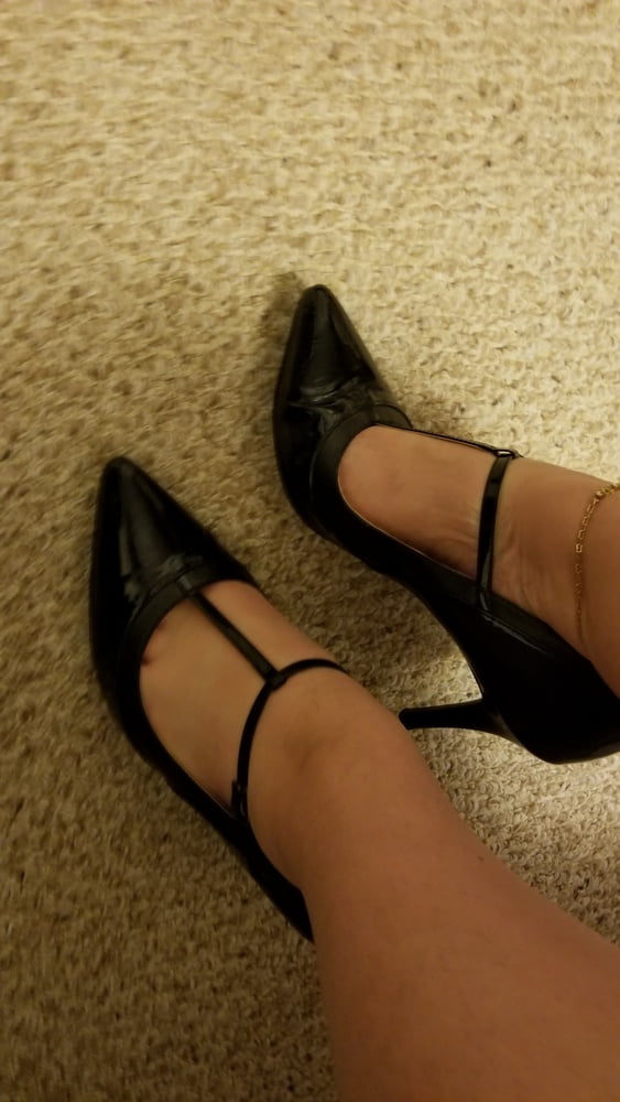 Playing in my shoe closet pretty feet heels flats milf  wife #107233366