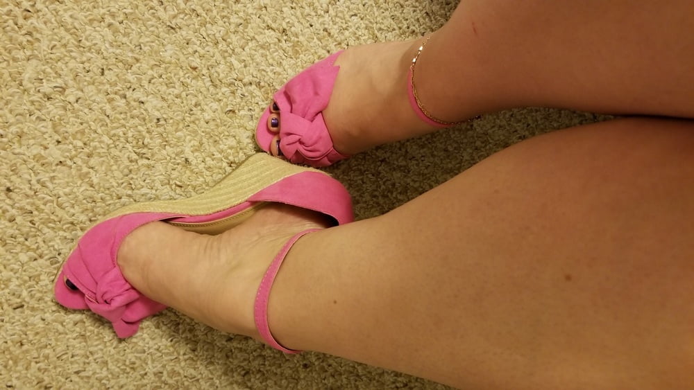 Playing in my shoe closet pretty feet heels flats milf  wife #107233367