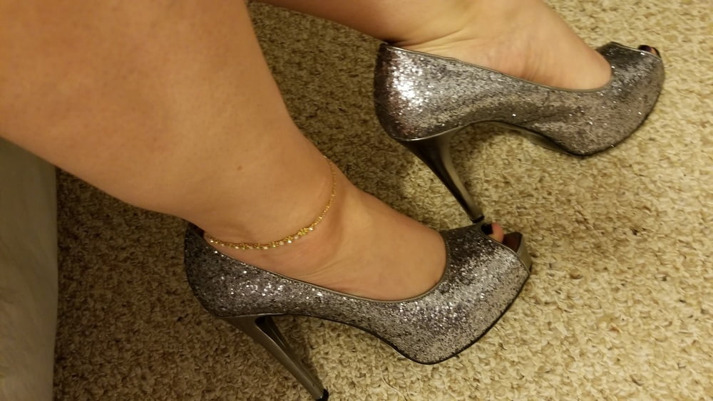Playing in my shoe closet pretty feet heels flats milf  wife #107233373