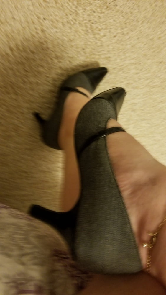 Playing in my shoe closet pretty feet heels flats milf  wife #107233384