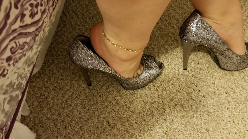 Playing in my shoe closet pretty feet heels flats milf  wife #107233388