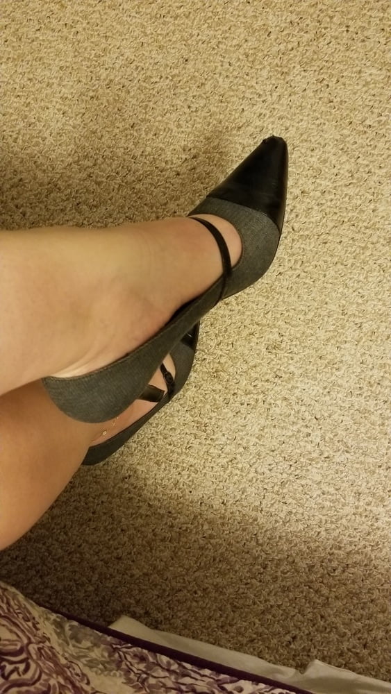 Playing in my shoe closet pretty feet heels flats milf  wife #107233389