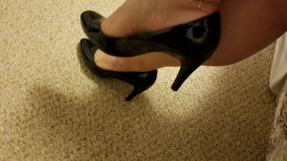 Playing in my shoe closet pretty feet heels flats milf  wife #107233394