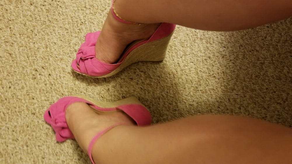 Playing in my shoe closet pretty feet heels flats milf  wife #107233403