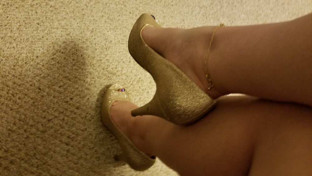 Playing in my shoe closet pretty feet heels flats milf  wife #107233414