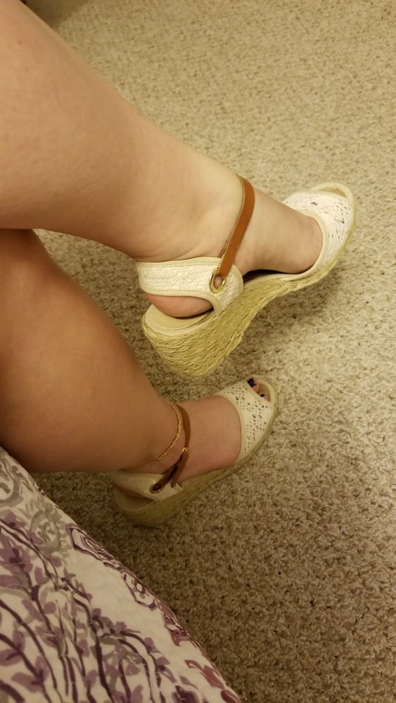 Playing in my shoe closet pretty feet heels flats milf  wife #107233422