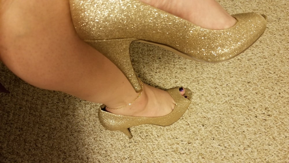 Playing in my shoe closet pretty feet heels flats milf  wife #107233423