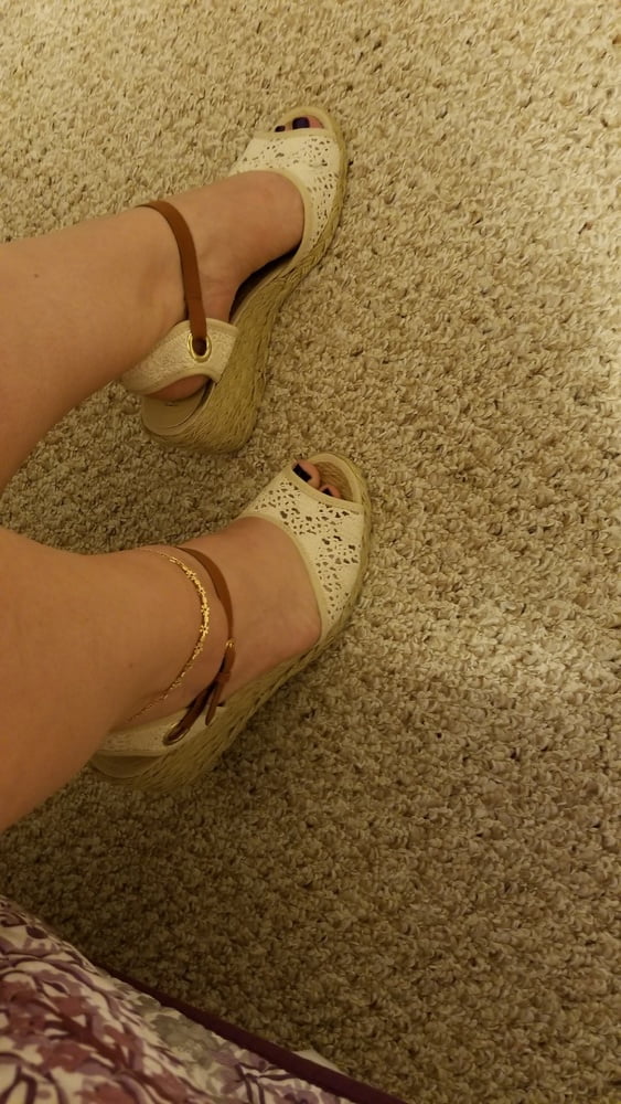 Playing in my shoe closet pretty feet heels flats milf  wife #107233426