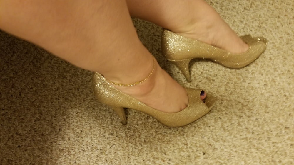 Playing in my shoe closet pretty feet heels flats milf  wife #107233434