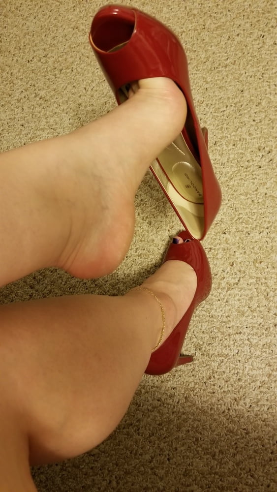 Playing in my shoe closet pretty feet heels flats milf  wife #107233437