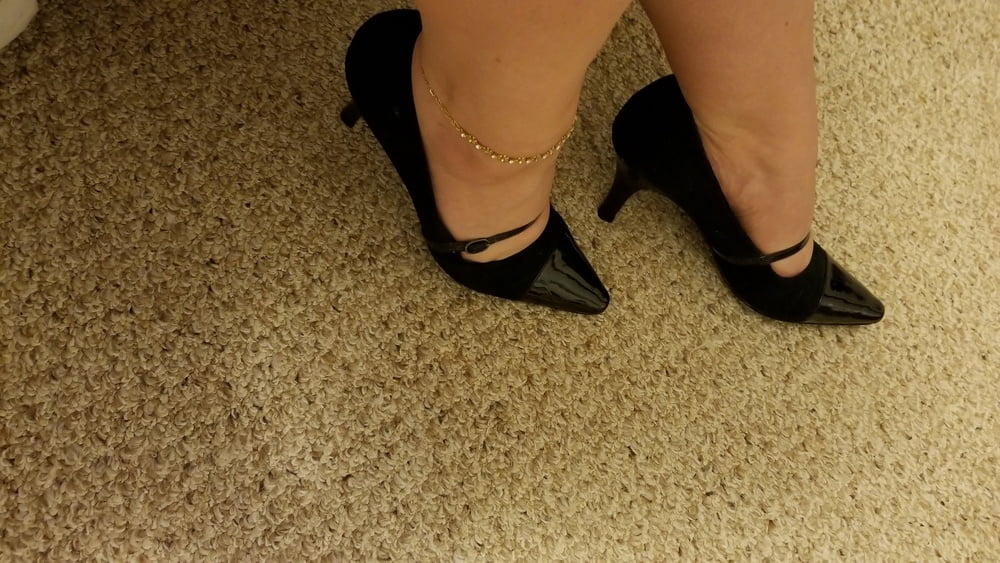Playing in my shoe closet pretty feet heels flats milf  wife #107233443
