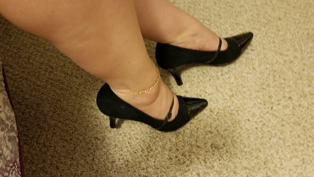 Playing in my shoe closet pretty feet heels flats milf  wife #107233445