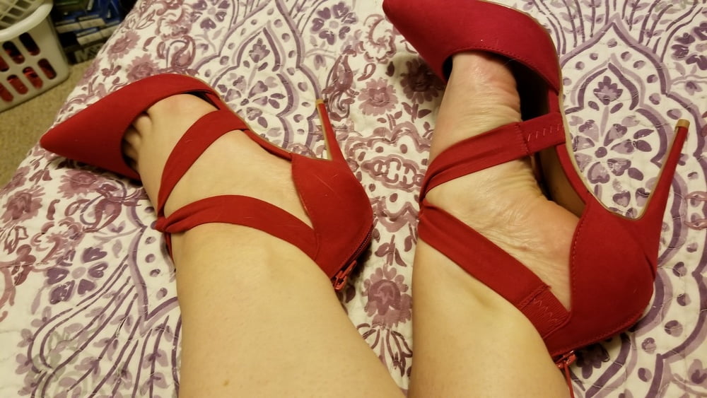 Playing in my shoe closet pretty feet heels flats milf  wife #107233454