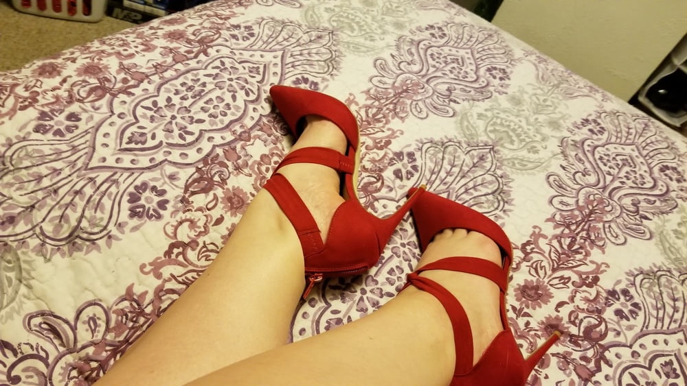 Playing in my shoe closet pretty feet heels flats milf  wife #107233456