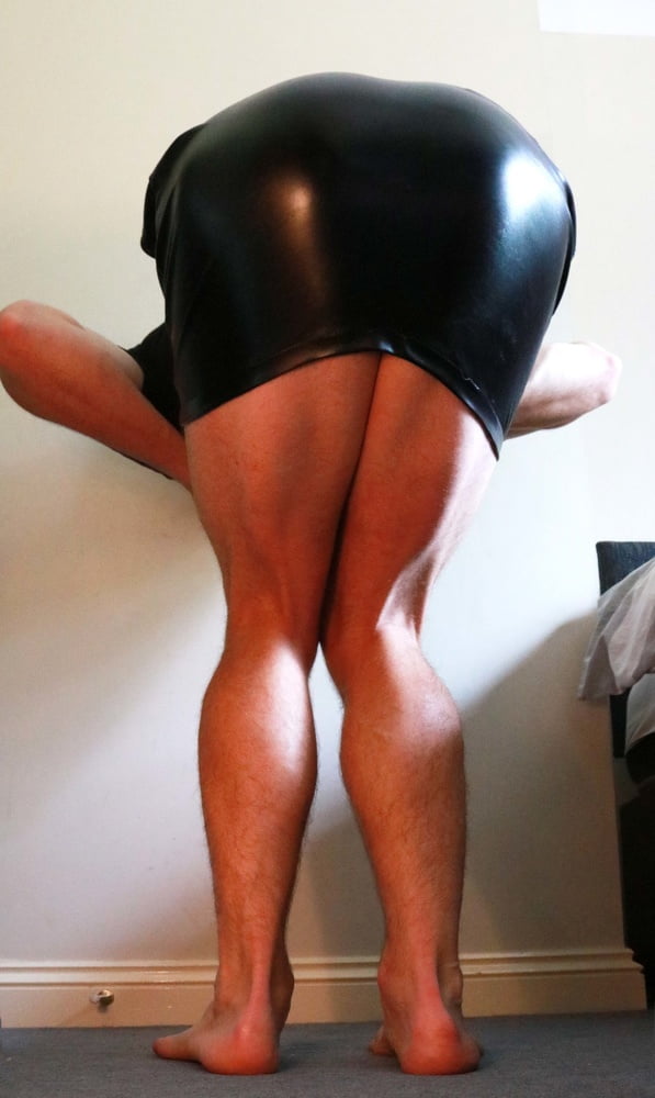 Latex fetish skirt big ass crossdresser #107178461