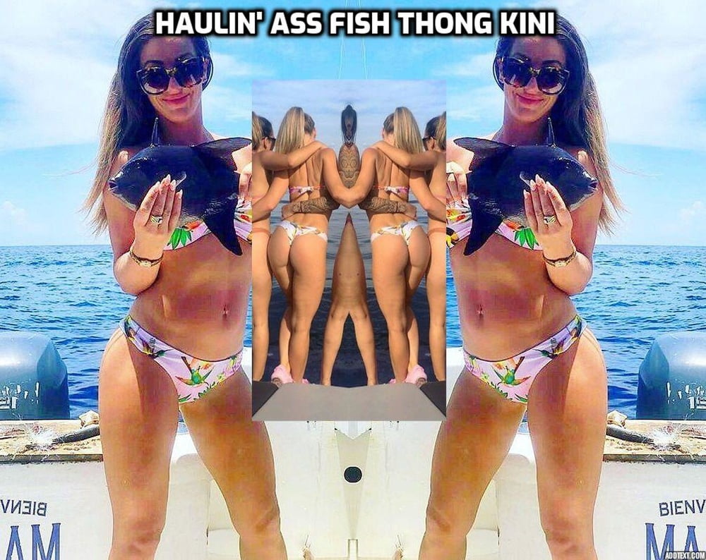 Sarah Haulin&#039; Ass Fish Thong Bikini For Masterbational Use #88578142