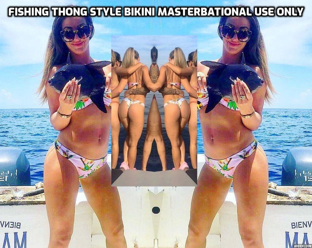 Sarah Haulin&#039; Ass Fish Thong Bikini For Masterbational Use #88578164