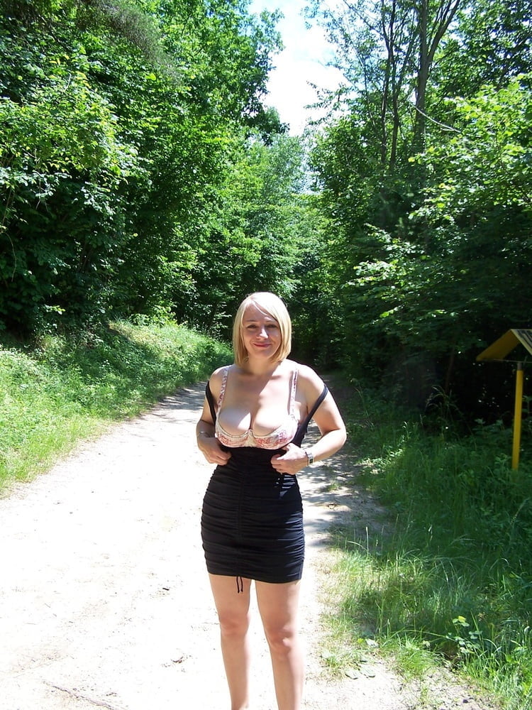 Blond friend's exwife naked in the forest
 #96171827