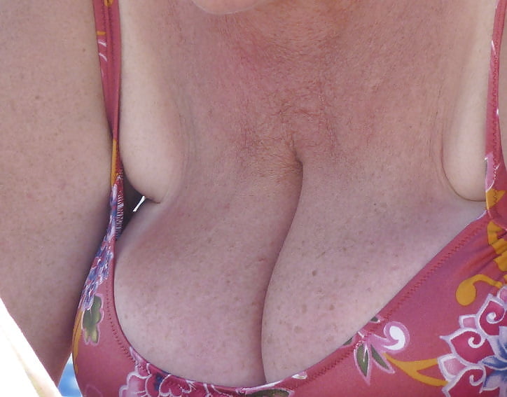 Granny big boobs beach #106464408